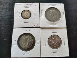 (4) Vintage Foreign Silver Coins