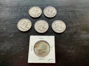 (6) 90% Silver Half Dollars
