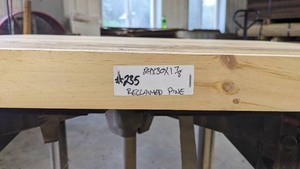 Reclaimed Pine Premade Slab 24x30, thickness 1 78-Unfinished
