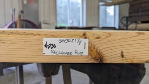 Reclaimed Pine Premade Slab 30x30, thickness 1 78-Unfinished