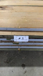 Red Pine-Length 108-168, Width 12, Thickness 34, Six Beams Total, Painted on 1 Side, Smooth Brown on Other-192 Sq Feet