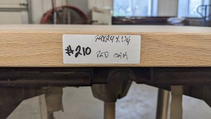 Red Oak Premade Slab 24x24, thickness 1 14-Unfinished