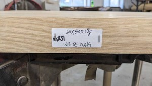 Oak Premade Slab 36x20, thickness 1 78-Unfinished