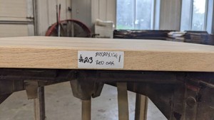 Red Oak Premade Slab 24x24, thickness 1 14-Unfinished