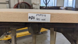 Red Oak Premade Slab 24x24, thickness 1 14-Unfinished
