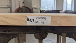 Red Oak Premade Slab 24x24, thickness 1 14-Unfinished