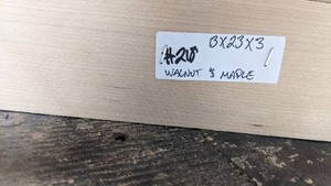 Walnut  & Maple  Premade Slab 23x13, thickness 3-Unfinished
