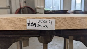Red Oak Premade Slab 24x24, thickness 1 14-Unfinished