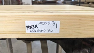 Reclaimed Pine Premade Slab 24x24, thickness 1 78-Unfinished