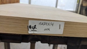 Oak Premade, Tabletop Slab 13x24x1 14