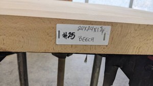 Beech Premade, Tabletop Slab 24x24x1 34