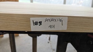 Ash Premade, Tabletop Slab 24x24x1 18