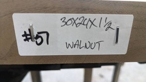 Walnut Premade, Tabletop Slab 30x24x1 12