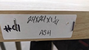 Ash Premade, Tabletop Slab 24x24x1 14
