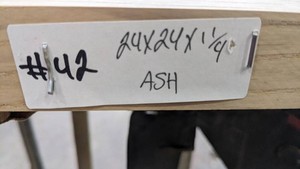 Ash Premade, Tabletop Slab 24x24x1 14