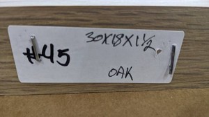 Oak Premade, Tabletop Slab 30x18x1 12