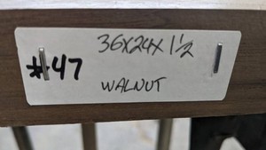 Walnut Premade, Tabletop Slab 36x24x1 12
