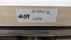 Maple Premade, Tabletop Slab 20x20x1 12