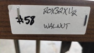 Walnut  Premade, Tabletop Slab 20x32x1 12