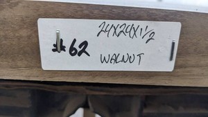 Walnut Premade, Tabletop Slab 24x24x1 12