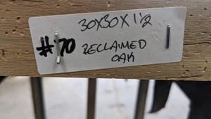 Reclaimed Oak  Premade, Tabletop Slab 30x30x1 12