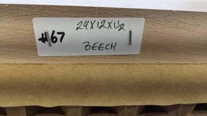 Beech Premade, Tabletop Slab 24x12x1 12