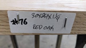 Red Oak Premade, Tabletop Slab 30x24x1 14
