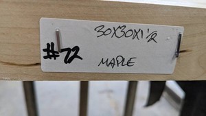 Maple Premade, Tabletop Slab 30x30x1 12