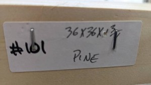 Pine Tabletop Slab 36x36x1 34