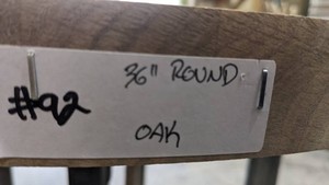 Oak Premade, Tabletop Slab Round -1 12