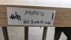 Red and White OakPremade, Tabletop Slab 24x24x1 14