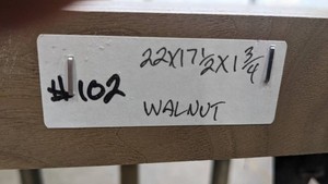 Walnut Tabletop Slab 22x17 12x1 34