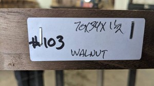 Walnut Tabletop Slab 20x24x1 58