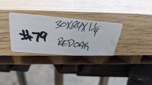 Red Oak Premade, Tabletop Slab 30x24x1 14