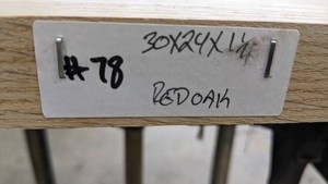 Red Oak Premade, Tabletop Slab 30x24x1 14