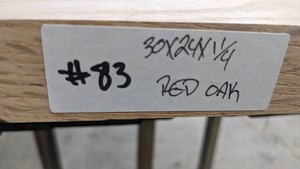 Red Oak Premade, Tabletop Slab 30x24x1 14