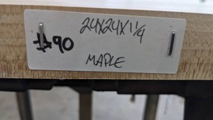 Maple Premade, Tabletop Slab 24x24x1 14