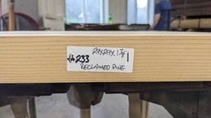 Reclaimed Pine Premade Slab 24x24, thickness 1 78-Unfinished