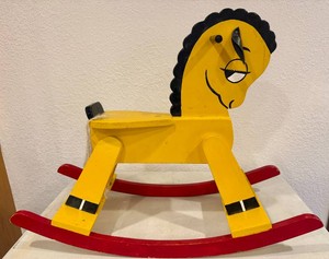 Vintage Wooden Rocking Horse