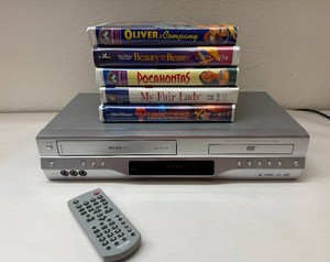 Toshiba Dual VCR and Tapes - My Fair Lady, Pocahontas, Beauty and the Beast and more
