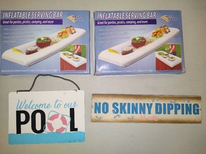 Pools Signs & Inflatable Serving Trays