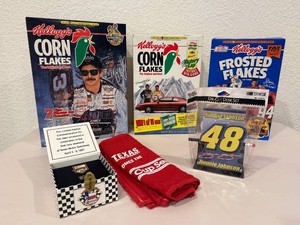 NASCAR Commemorative Cereal Boxes, Texas Motor Speedway Pin and More