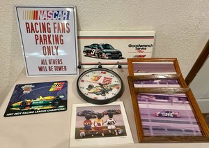 NASCAR Racing Decor - Racing Fans Parking Only, Menards Indy Pole Winner Clock and more
