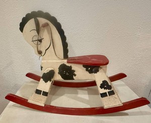 Vintage Wooden Rocking Horse