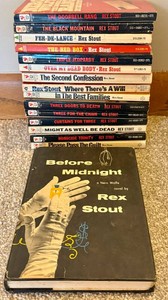Rare Rex Stout Hardcover of Before Midnight and Soft Cover Books