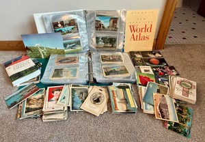 Assorted Vintage Postcards and Travel Memorabilia