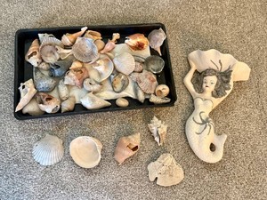 Vintage Ceramic Mermaid and Sea Shells