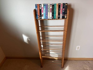 Wooden CDDVDVHS Tape Storage Rack
