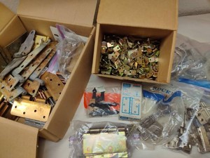 Assortment of Hinges, Cable Clips, Etc