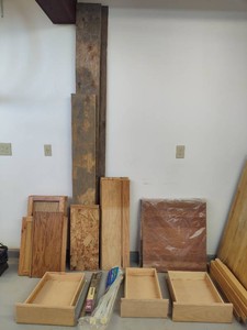 Assorted Kitchen Wood Items - TableDrawersCabinet FrontsEtc